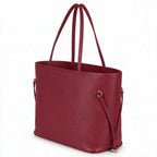 Open Shopper Tote Medium - Embossed Monogram-Print Leather (Burgundy)
