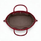 Open Shopper Tote Medium - Embossed Monogram-Print Leather (Burgundy)