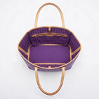 Open Shopper Tote Medium - Monogram-Print Denim (Purple)
