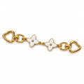 LV Floral Monogram Style Enamel Chain Extender & Bag Charm