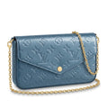 Chain Pochette Clutch - Glossy Patent Leather (Glacier Blue)