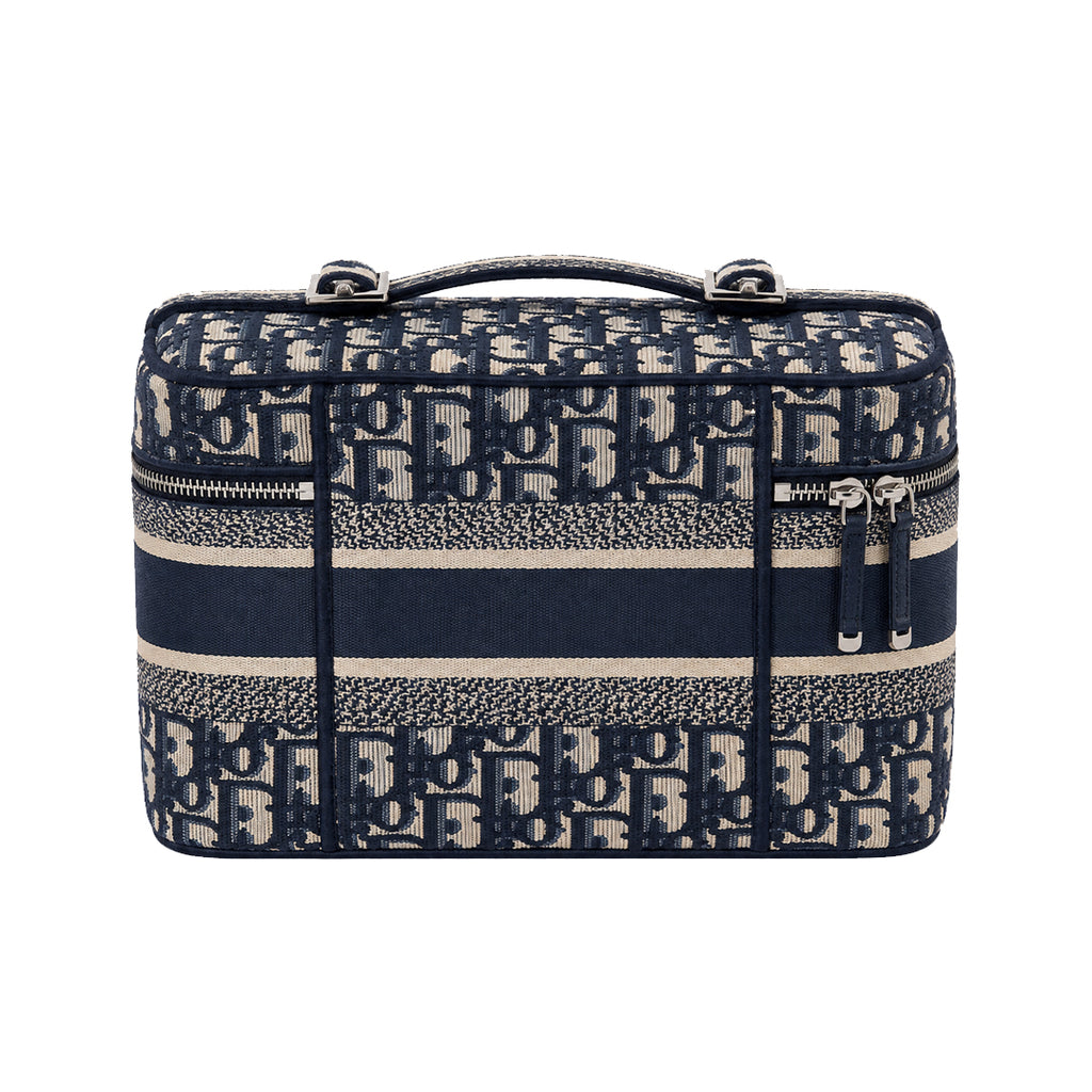 Travel Vanity Case - Blue Logo Jacquard Embroidery