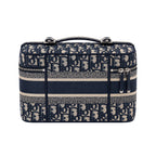 Travel Vanity Case - Blue Logo Jacquard Embroidery
