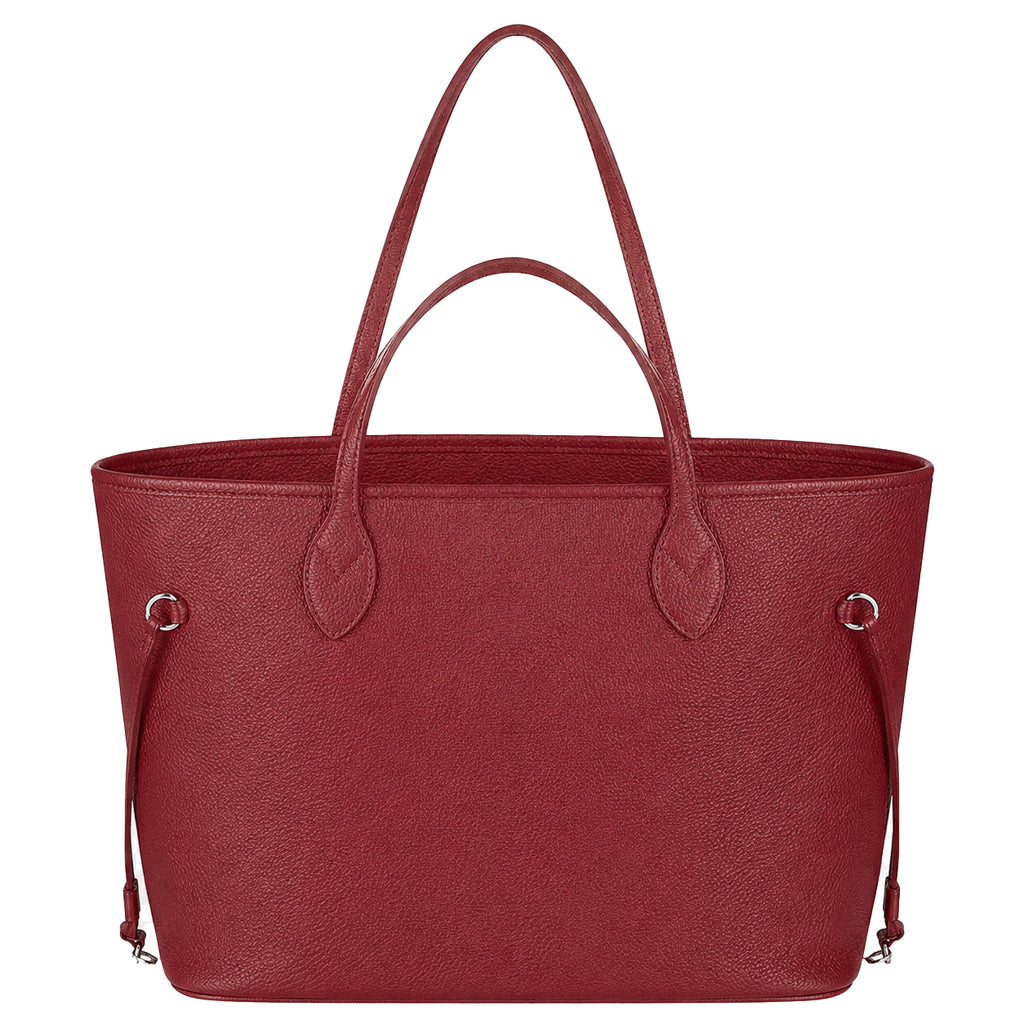 Open Shopper Tote Medium - Embossed Monogram-Print Leather (Burgundy)