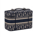 Travel Vanity Case - Blue Logo Jacquard Embroidery