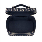 Travel Vanity Case - Blue Logo Jacquard Embroidery