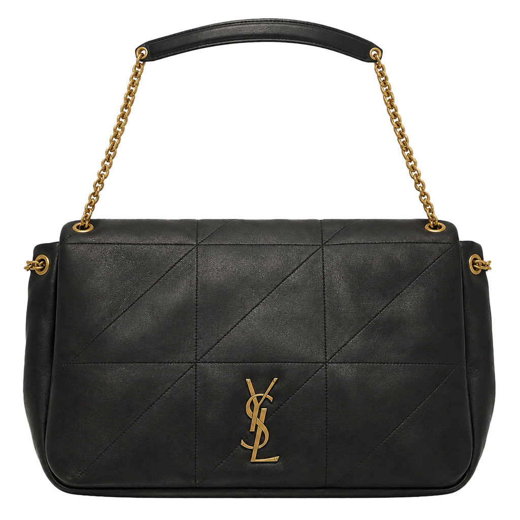 Quilted Chain-Link Shoulder Bag Medium - Black Lambskin Chain-Link Quilt