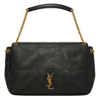 Quilted Chain-Link Shoulder Bag Medium - Black Lambskin Chain-Link Quilt