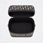 Small Vanity Case - Black & Gold Logo Jacquard Embroidery