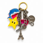 Dolphin and Star Charm Cluster Keychain