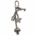 Crystal Lock and Star Charm Keychain