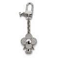 Crystal Flower Robot Bag Charm