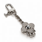 Crystal Flower Robot Bag Charm side view
