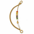 Rainbow Letter Pearl Bag Chain