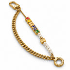 Rainbow Letter Pearl Bag Chain side view