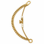 Gold Pearl Double Bag Chain