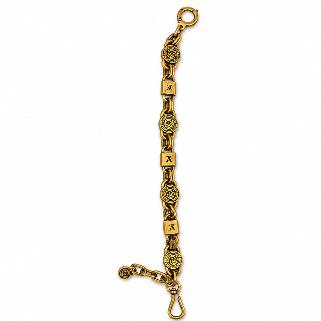 Antique Gold Medallion Bag Chain