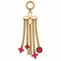Pink Flower Tassel Bag Charm