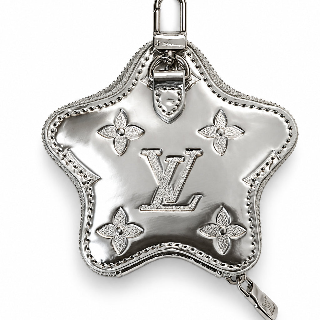 Silver Star Coin Pouch Keychain