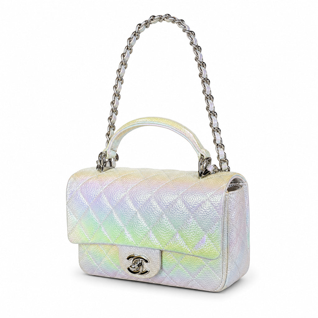 Iridescent Top Handle Bag