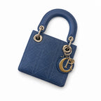Azure Elegance Mini Top Handle Handbag
