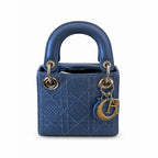 Azure Elegance Mini Top Handle Handbag