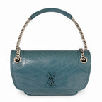 Azure Chevron Shoulder Bag