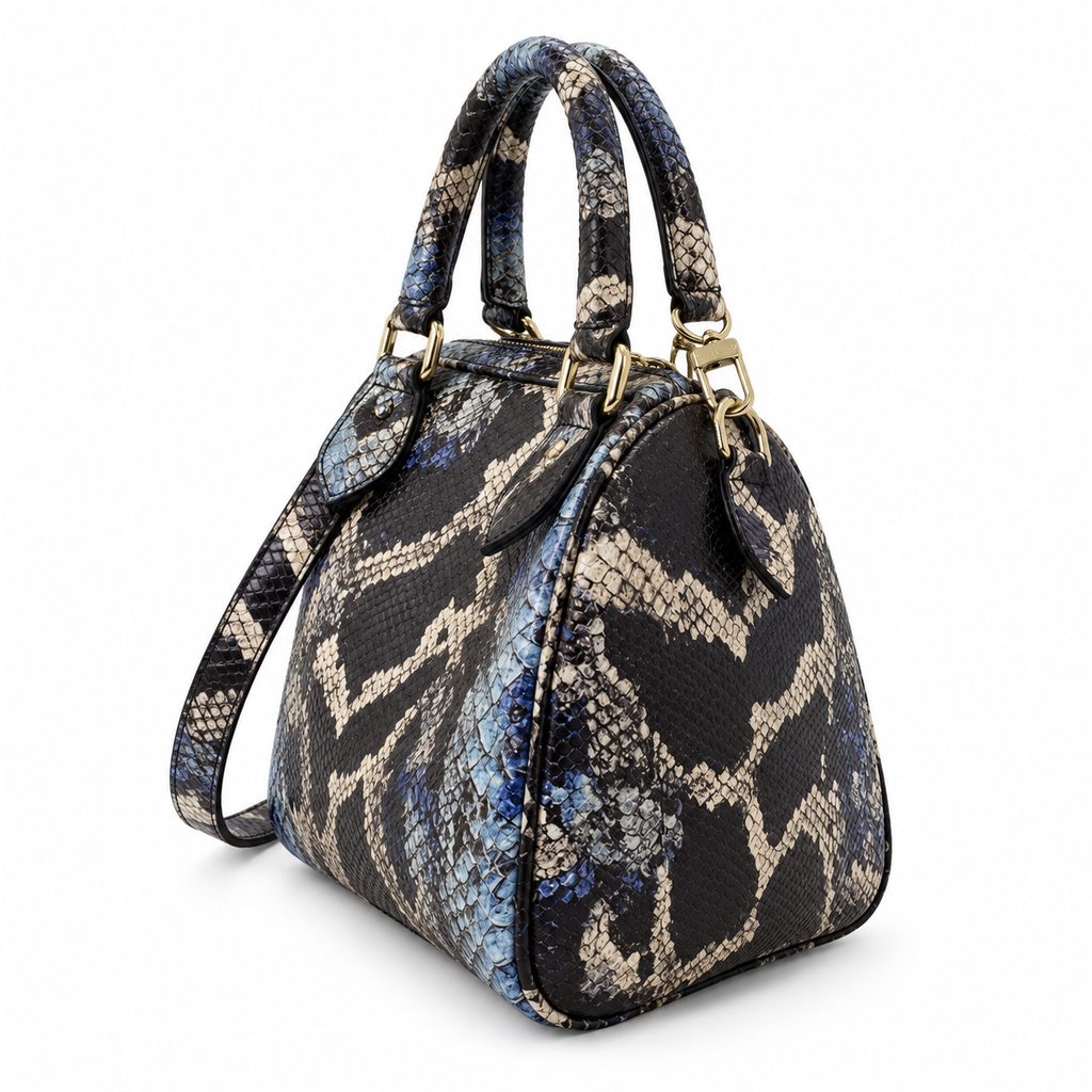 Python Leather Crossbody