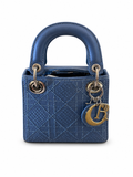 Azure Elegance Mini Top Handle Handbag