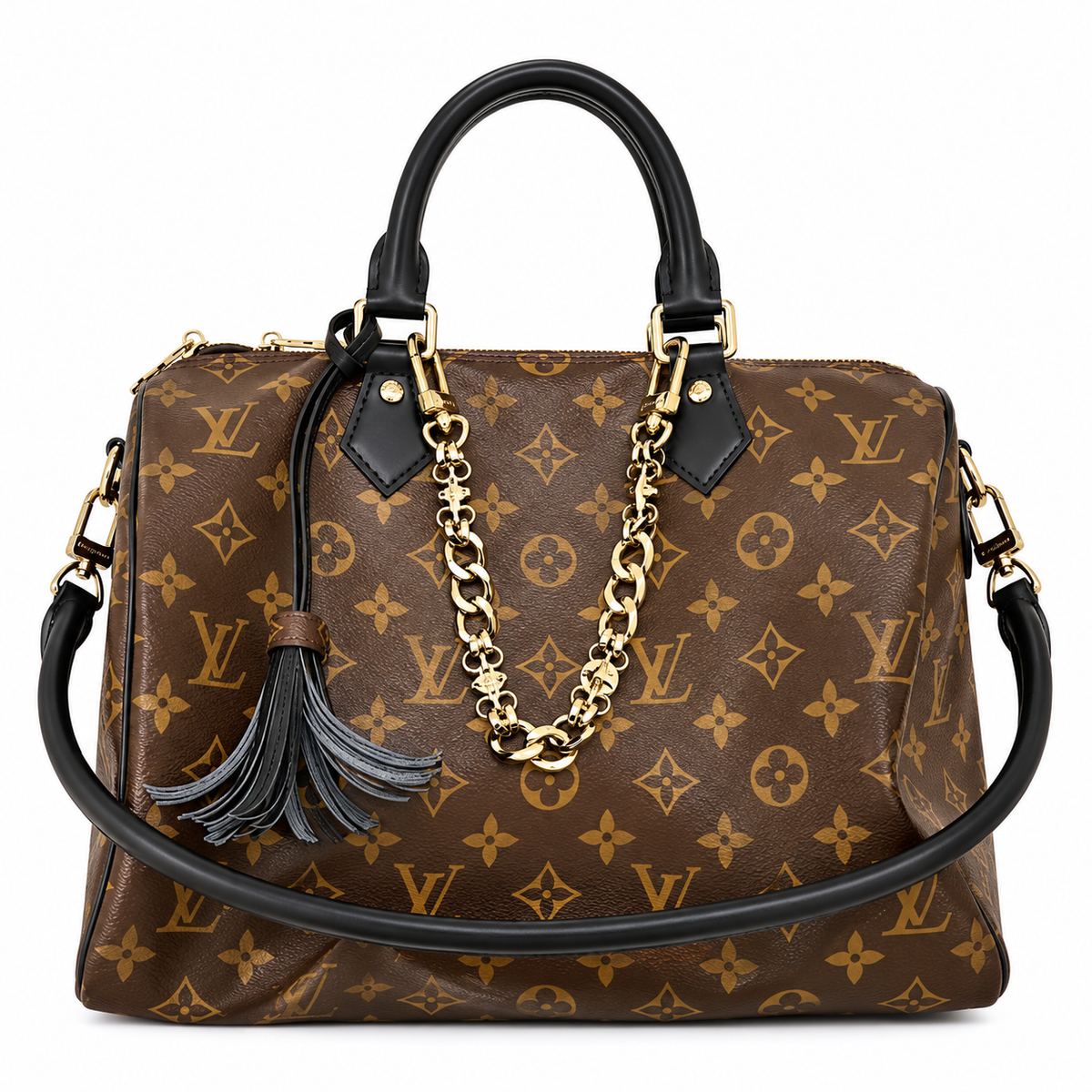 LV Soft Speedy 30 with Chain & Tassel